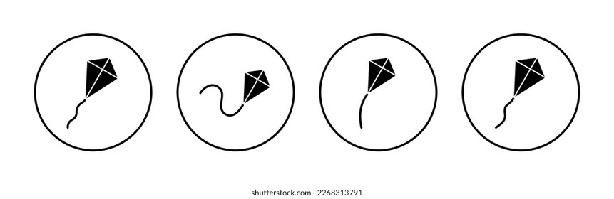 Kite icon vector for web and mobile app. kite sign and symbol
