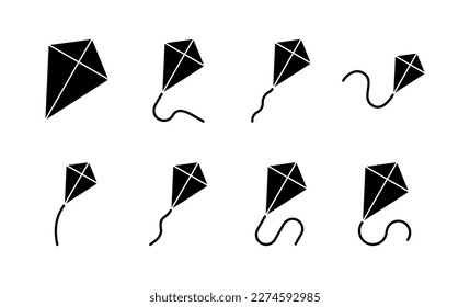 Kite icon vector for web and mobile app. kite sign and symbol