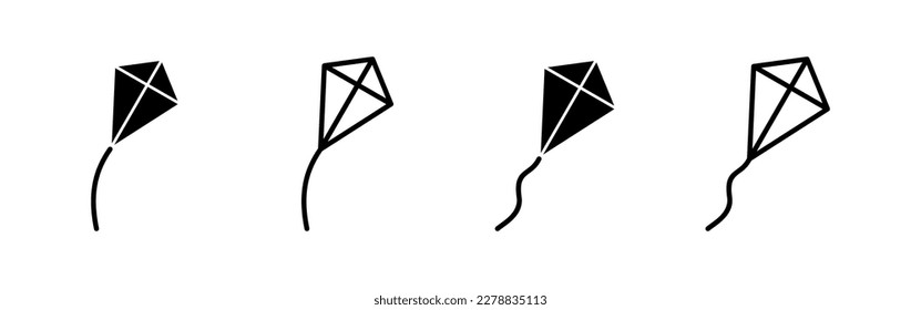 Kite icon vector for web and mobile app. kite sign and symbol