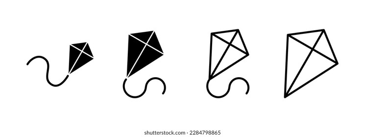 Kite icon vector for web and mobile app. kite sign and symbol