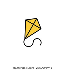 Kite icon vector for web and mobile app. kite sign and symbol