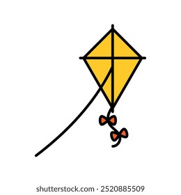 Icono de cometa con fondo blanco Vector Ilustración de stock