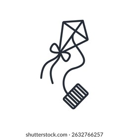 kite icons isolated on White Background. Flat style design