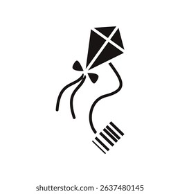 kite icons isolated on White Background. Flat style design