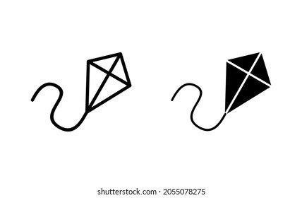 Kite icons set. kite sign and symbol