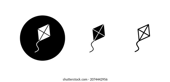 Kite icons set. kite sign and symbol
