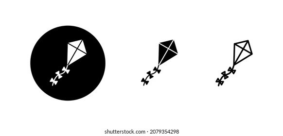 Kite icons set. kite sign and symbol