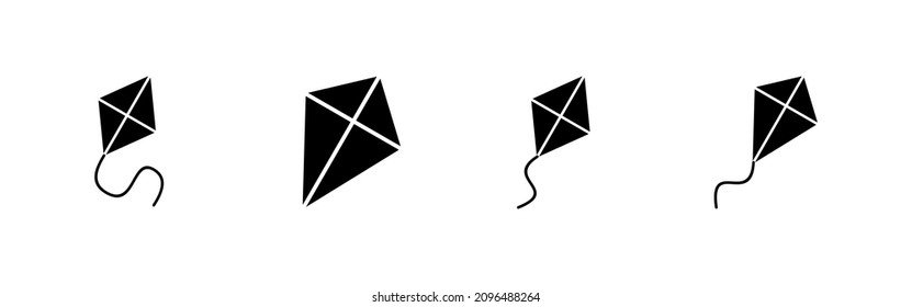 Kite icons set. kite sign and symbol