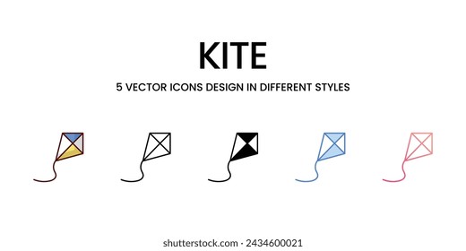 Kite icons. Suitable for Web Page, Mobile App, UI, UX and GUI design.