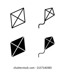 Kite icons vector. kite sign and symbol