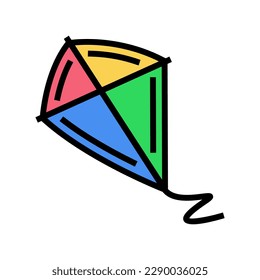 kite kid leisure color icon vector. kite kid leisure sign. isolated symbol illustration