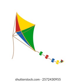 Kite, Kindergarten Isolated Vector Illustration