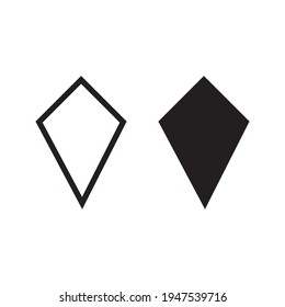Kite line icon, outline vector sign, linear style pictogram isolated on white background. Symbol, logo illustration. Editable stroke.