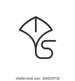 Kite line icon, sign or symbol. Premium pictogram in trendy outline style. Kite pixel perfect vector icon isolated on a white background. 