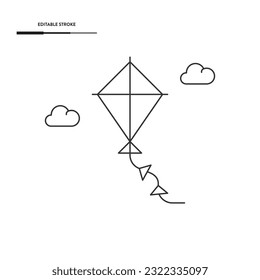 Kite Line Icon Vector Design.