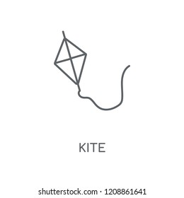 Kite linear icon. Kite concept stroke symbol design. Thin graphic elements vector illustration, outline pattern on a white background, eps 10.