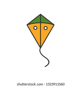 Kite linefilled icon