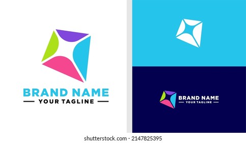 KITE LOGO CONNECTED NETWORK EDITABLE