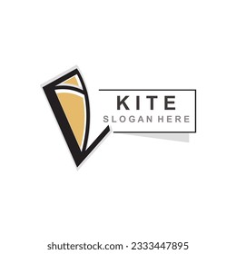 Kite Logo Design. paper kite handraw style and creative. minimalist, and luxury logo vector template