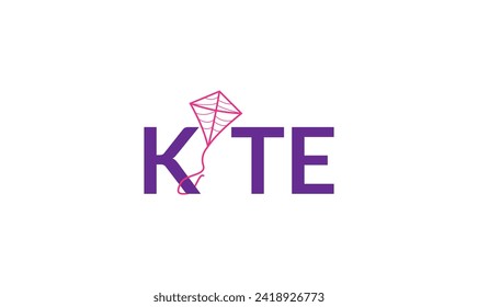 Kite Logo Design. paper kite handraw style and creative.
