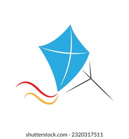 Kite logo icon design illustration