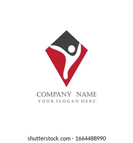 kite logo vector illustration design