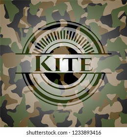 Kite on camouflage texture