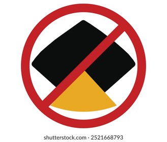 kite prohibited area icon vector