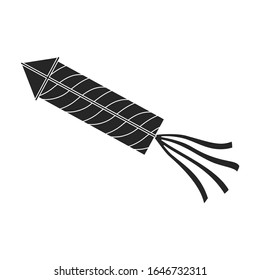 Kite rocket vector icon.Black vector icon isolated on white background kite rocket .