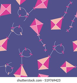 Kite Seamless Pattern Background Vector Illustration EPS10