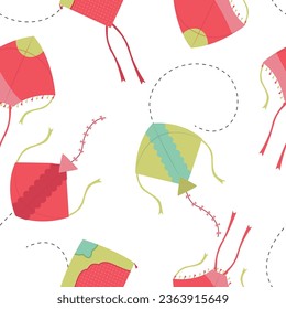 kite seamless vector print pattern design for kids wallpaper 