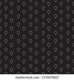 Kite shapes seamless pattern on black background