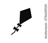 Kite silhouette vector flat illustration design.