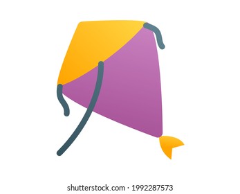 Einzelkite-Symbol einzeln auf glattem Stil