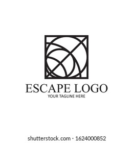 kite skeleton logo vector illustration