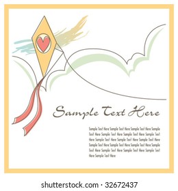 Kite in the sky template 02