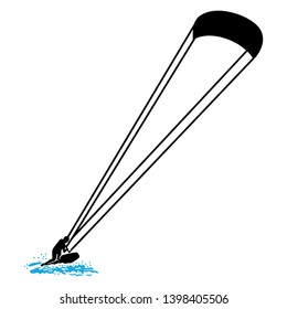 Kite surfer / vector illustration