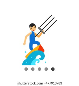 Kite Surfing Icon
