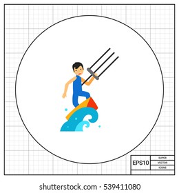 Kite Surfing Icon