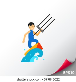 Kite Surfing Icon