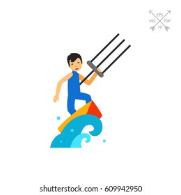 Kite Surfing Icon