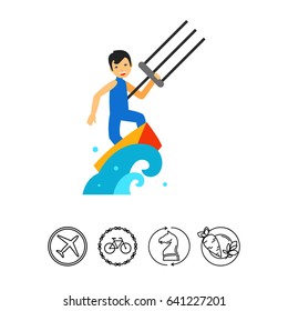 Kite Surfing Icon