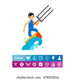 Kite Surfing Icon