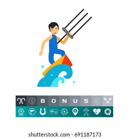 Kite Surfing Icon