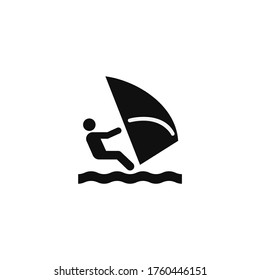 Kite Surfing Icon Vector On A White Background