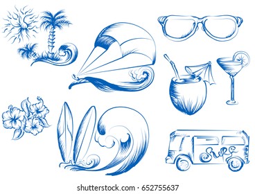 kite surfing icons