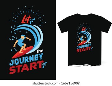 Kite Surfing T-shirt Template Design