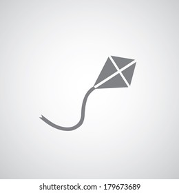 kite symbol on gray background 