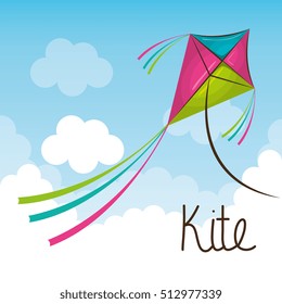 kite toy flying icon