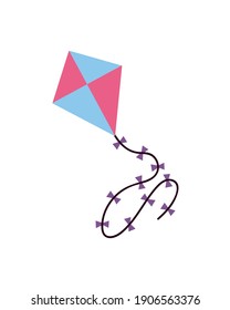 kite toy funny icon isolated and flat image vector illustration